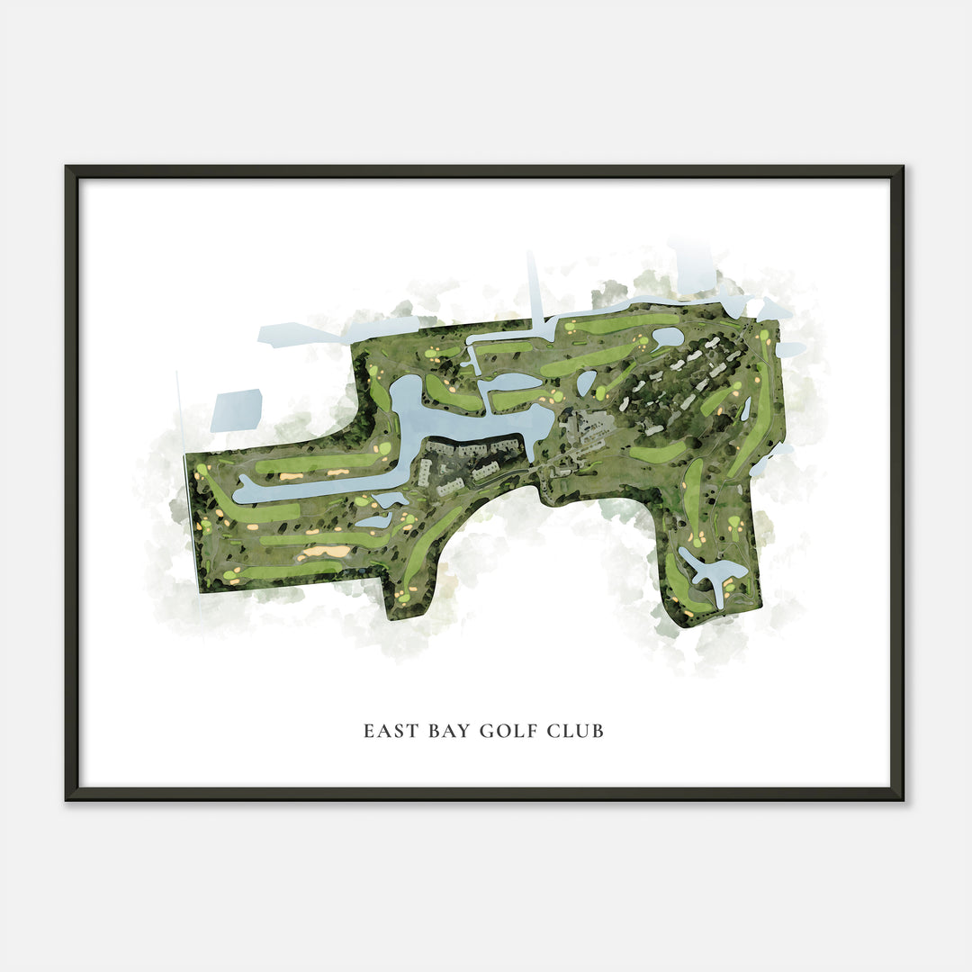 Print of East Bay Golf Club Classic Map