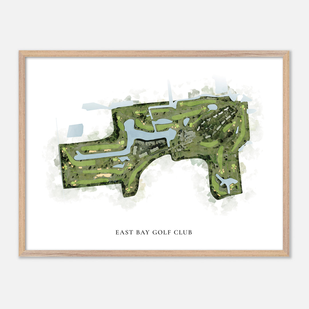 Print of East Bay Golf Club Classic Map