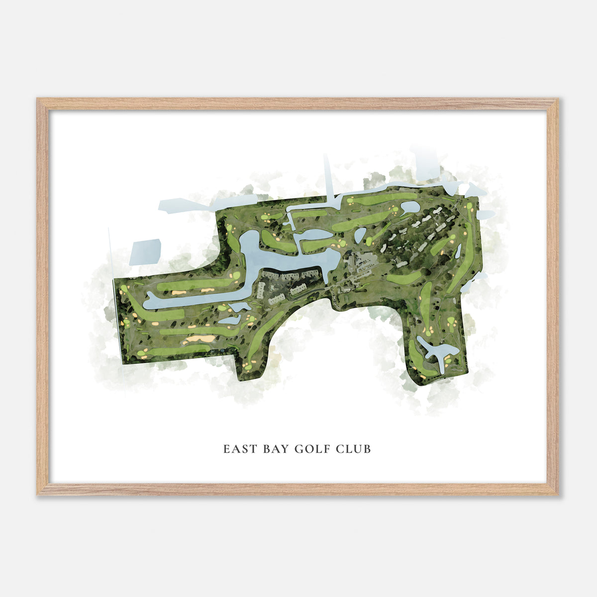 Print of East Bay Golf Club Classic Map