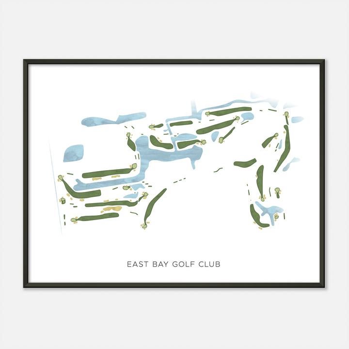 Print of East Bay Golf Club Modern Map