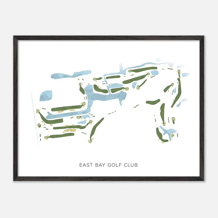 Print of East Bay Golf Club Modern Map