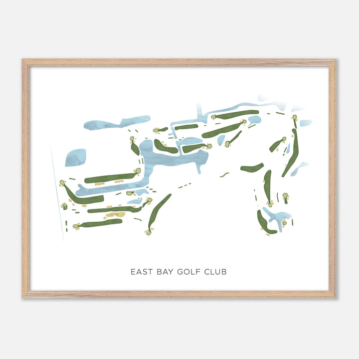 Print of East Bay Golf Club Modern Map