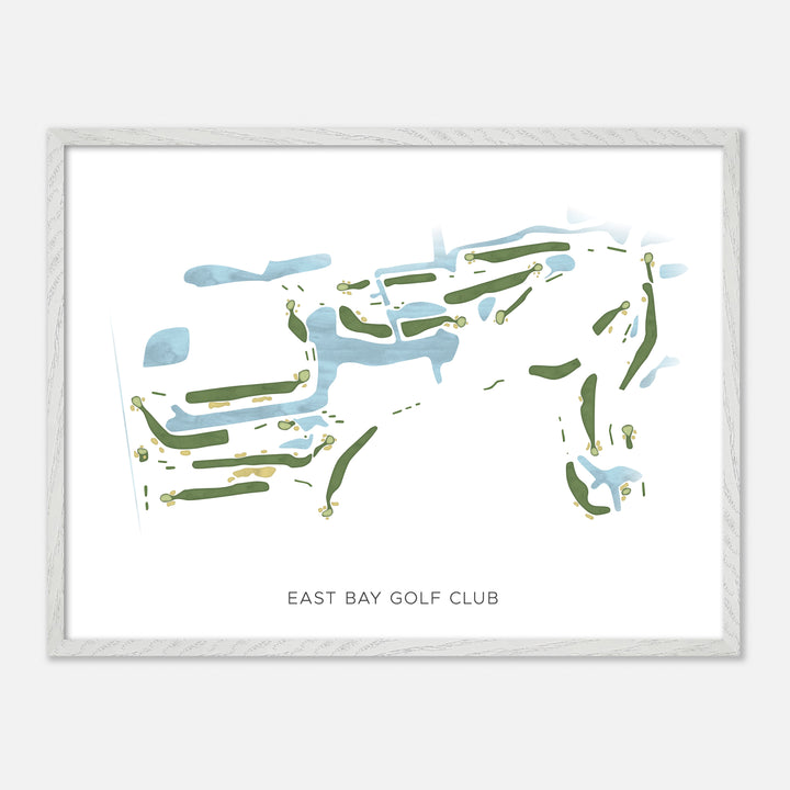 Print of East Bay Golf Club Modern Map