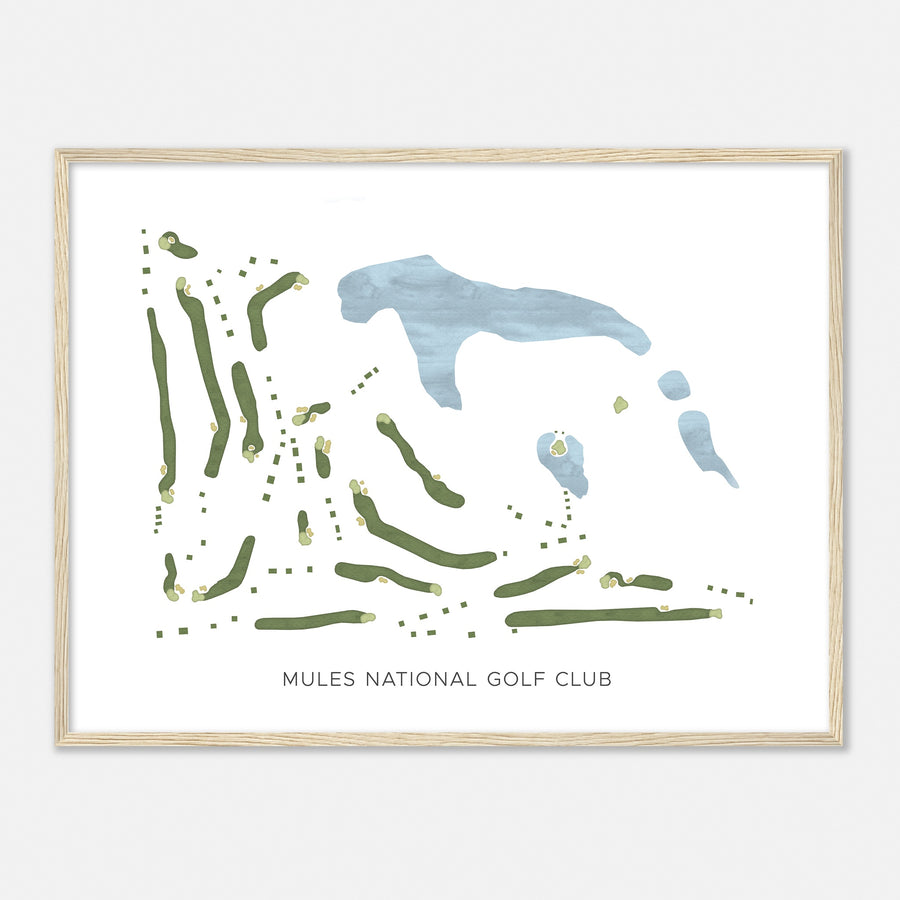 Print of Mules National Golf Club Modern Map