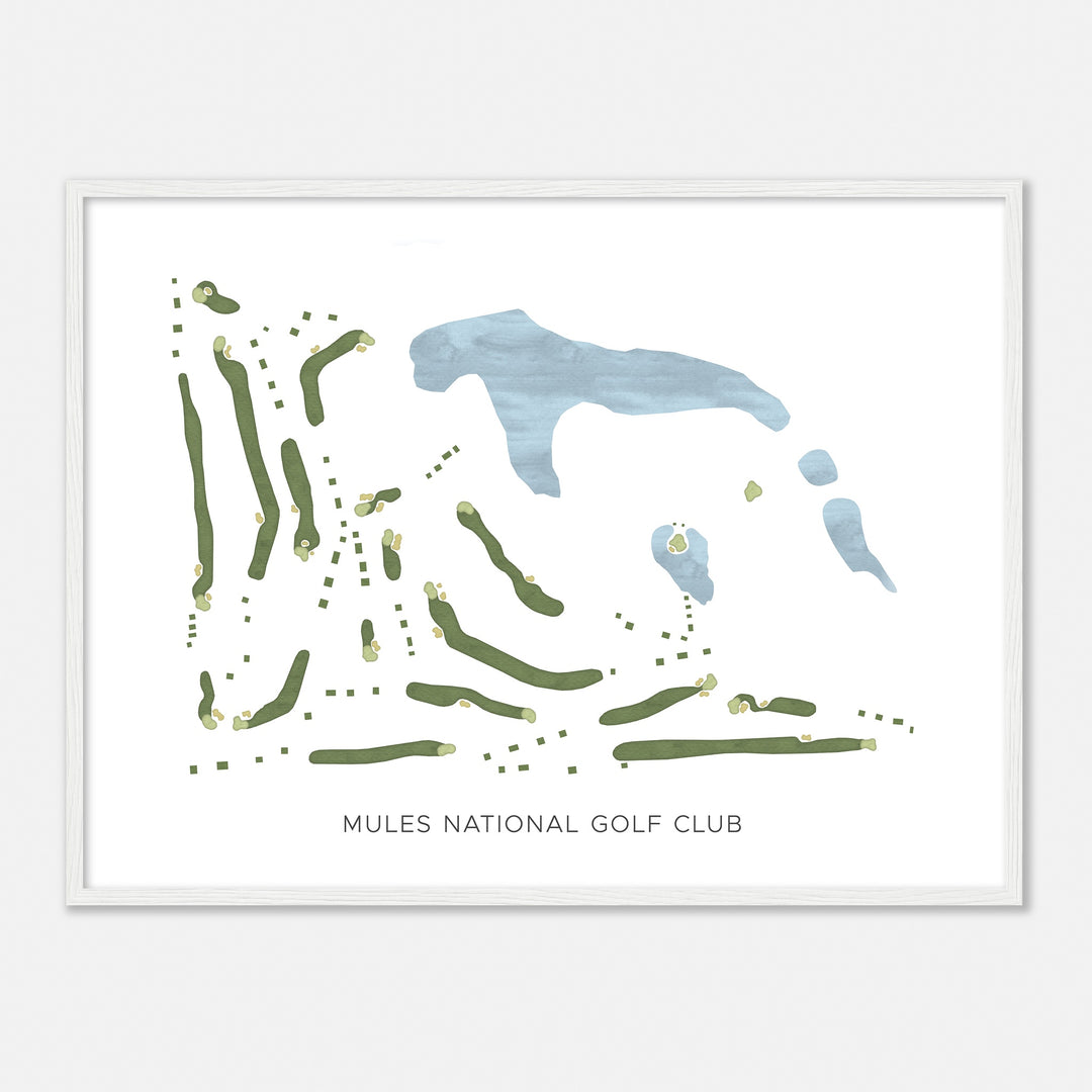 Print of Mules National Golf Club Modern Map