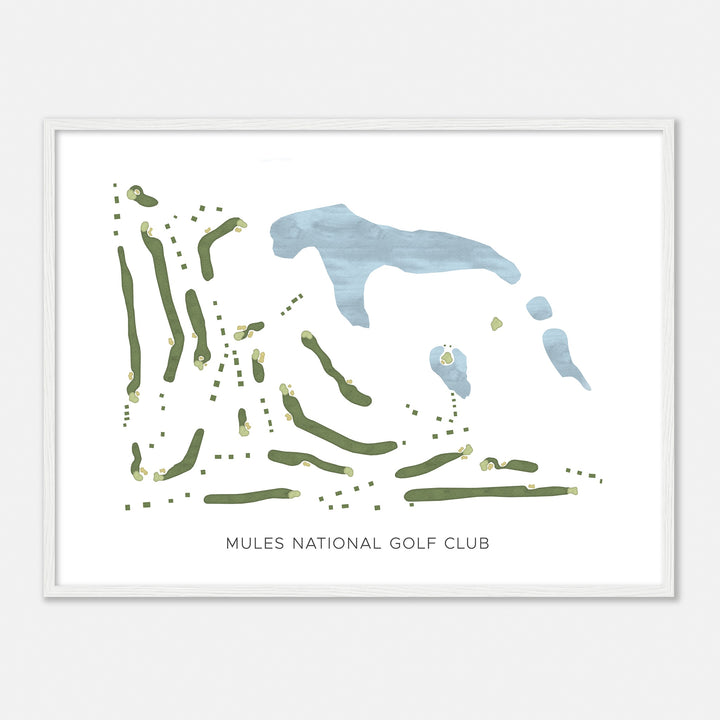 Print of Mules National Golf Club Modern Map