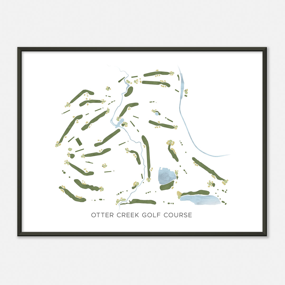 Print of Otter Creek Golf Course Modern Map