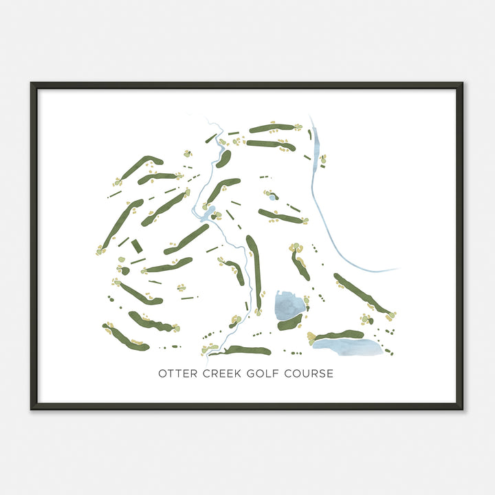 Print of Otter Creek Golf Course Modern Map