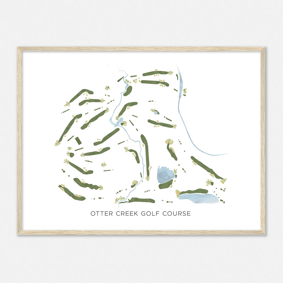 Print of Otter Creek Golf Course Modern Map