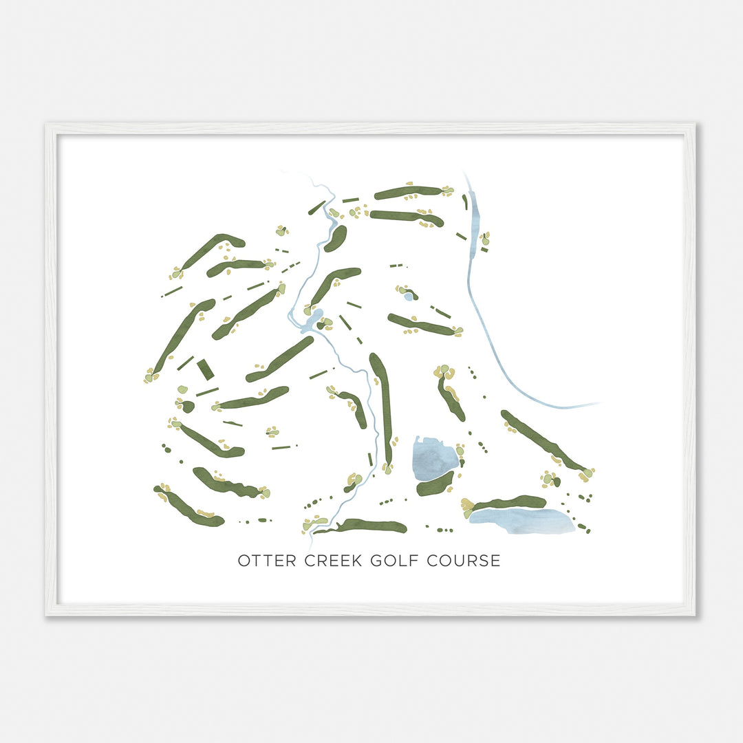 Print of Otter Creek Golf Course Modern Map