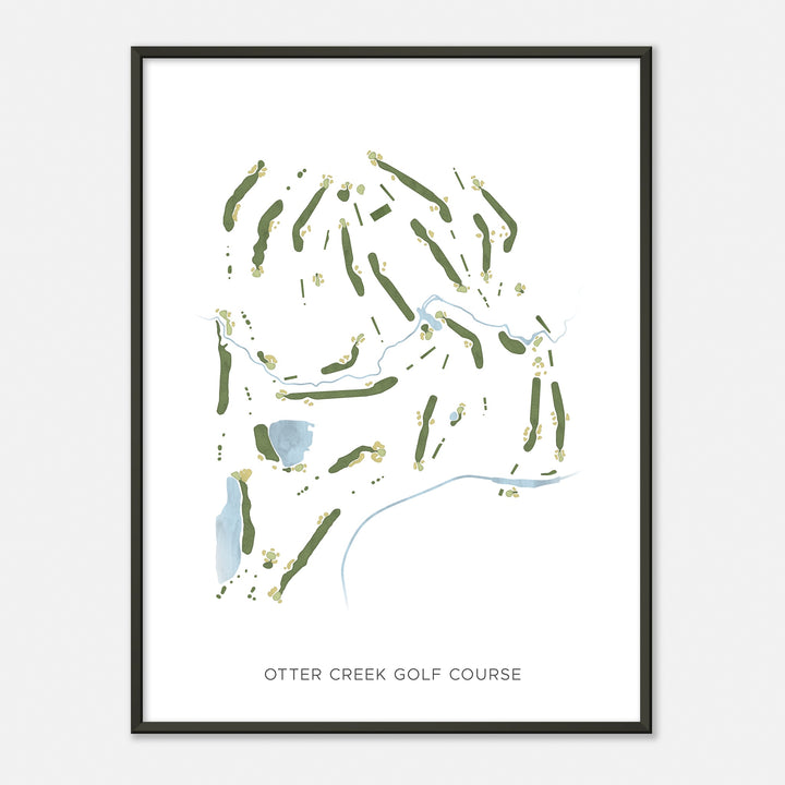 Print of Otter Creek Golf Course Modern Map
