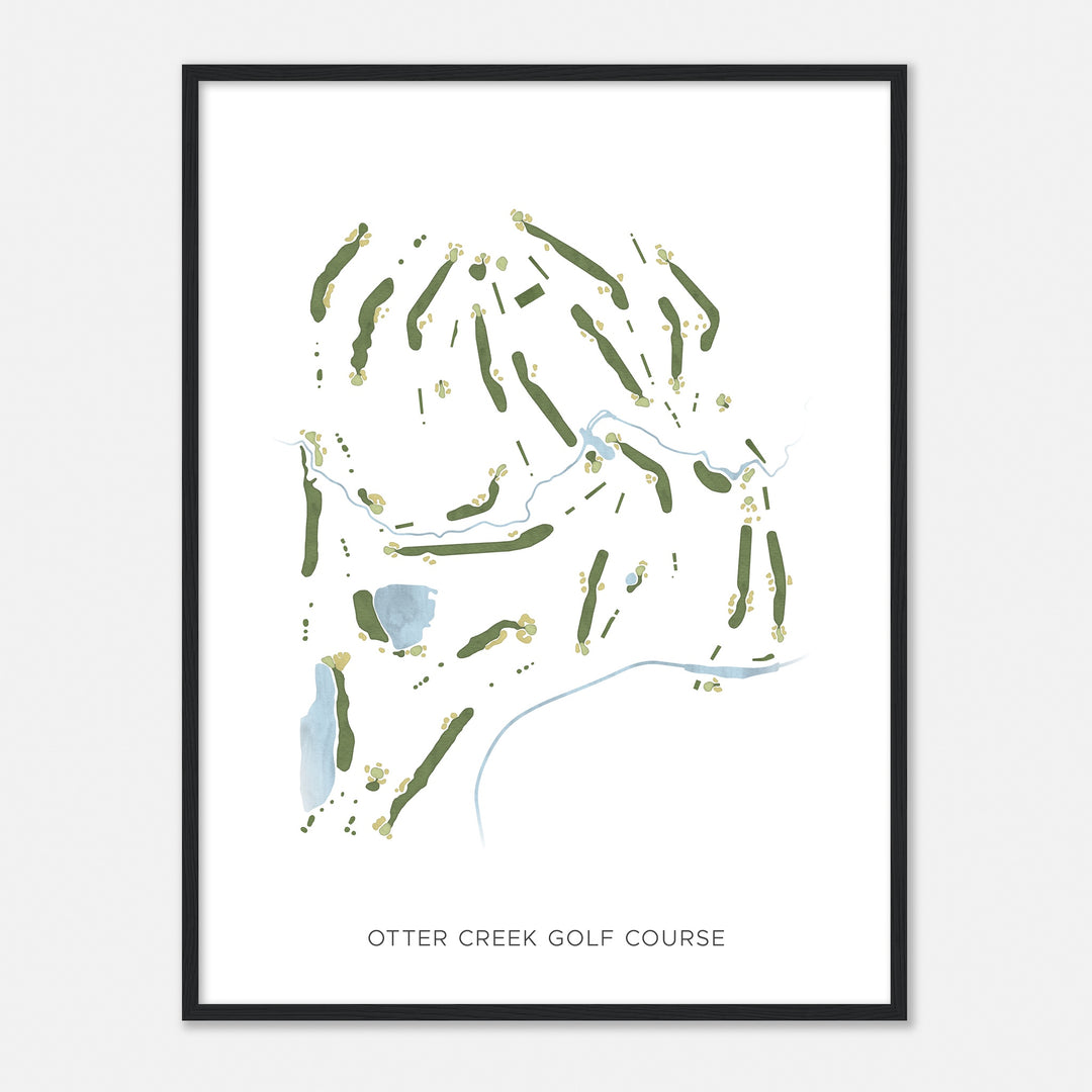 Print of Otter Creek Golf Course Modern Map