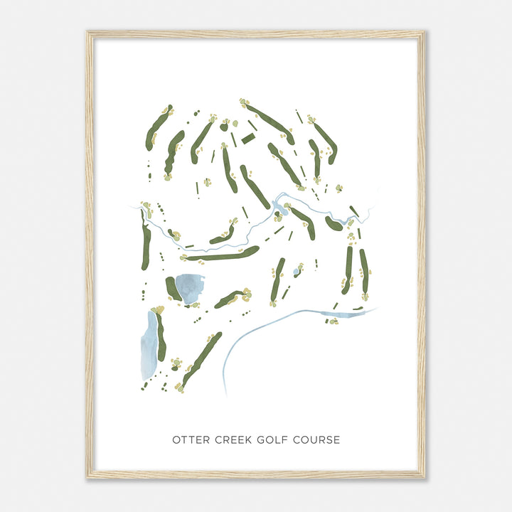 Print of Otter Creek Golf Course Modern Map