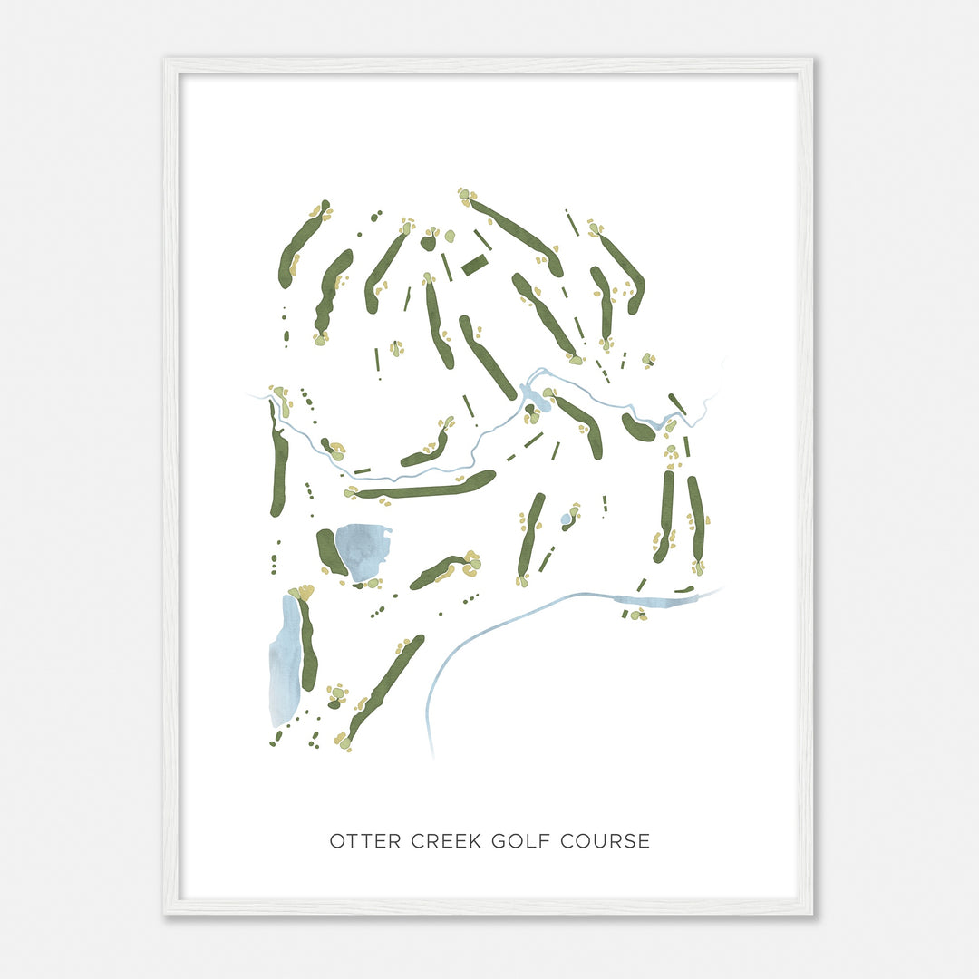 Print of Otter Creek Golf Course Modern Map