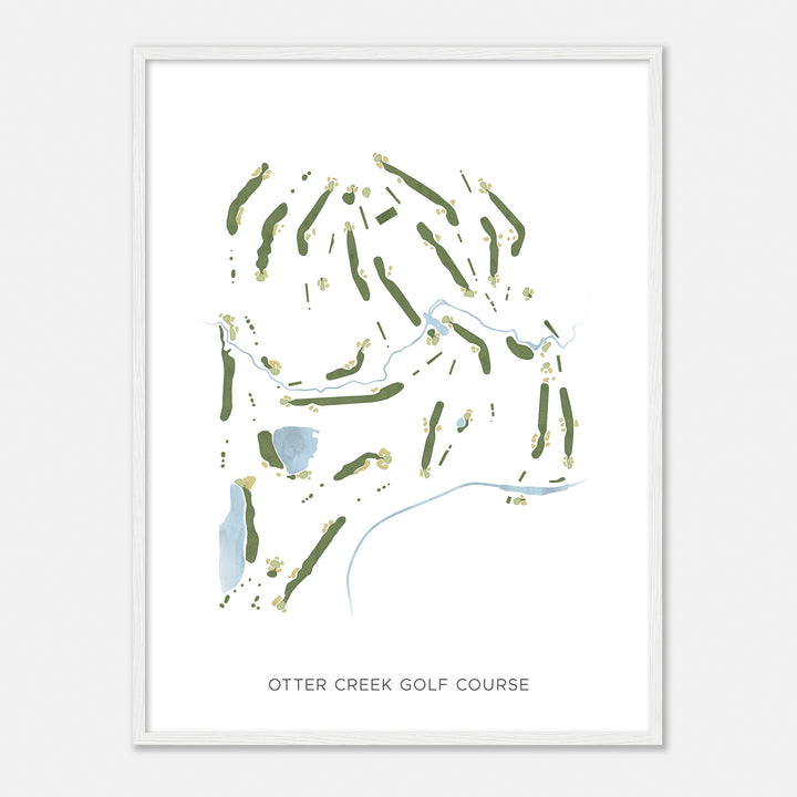 Print of Otter Creek Golf Course Modern Map