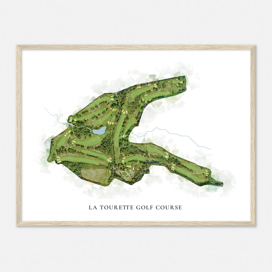 Print of La Tourette Golf Course Classic Map