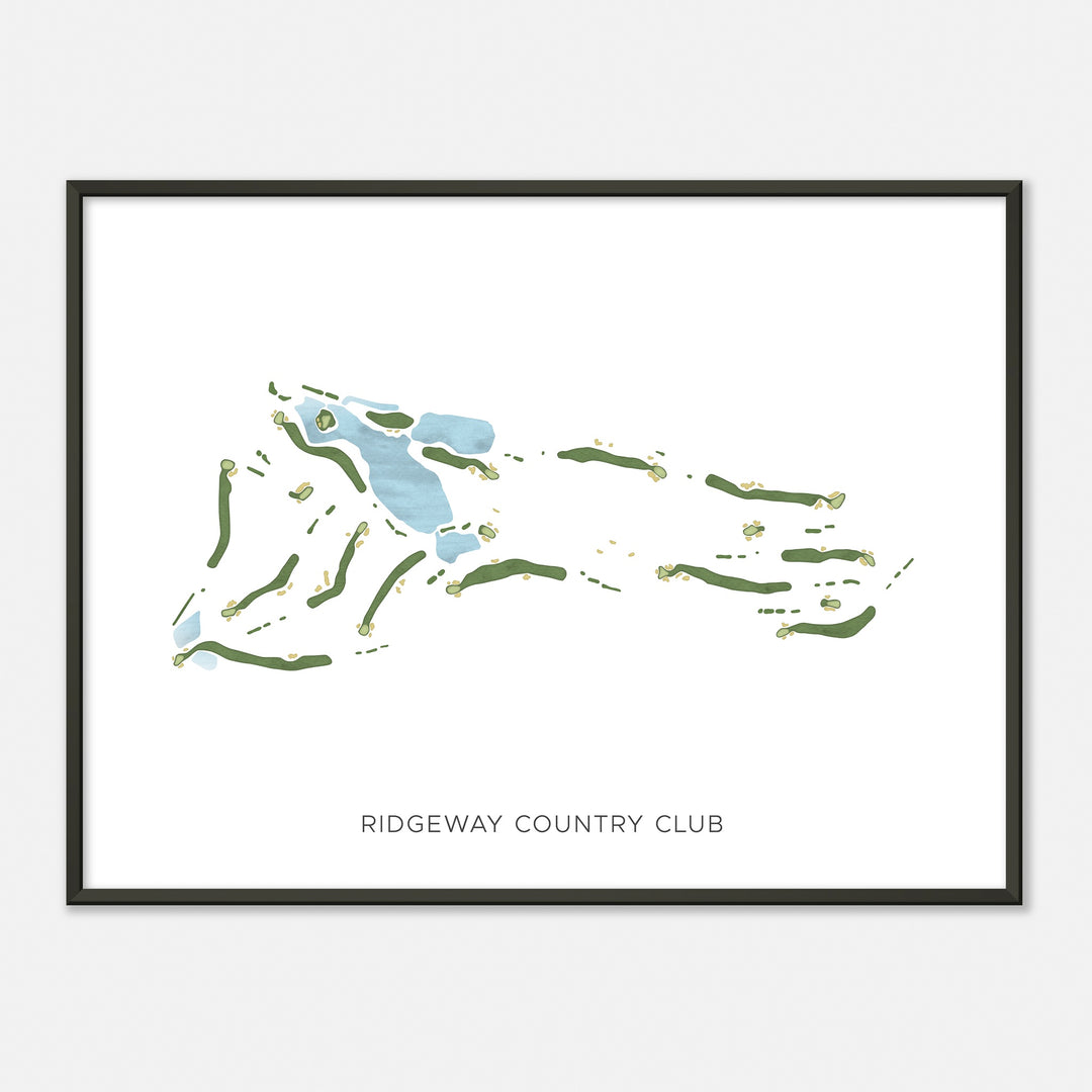 Print of Ridgeway Country Club Modern Map