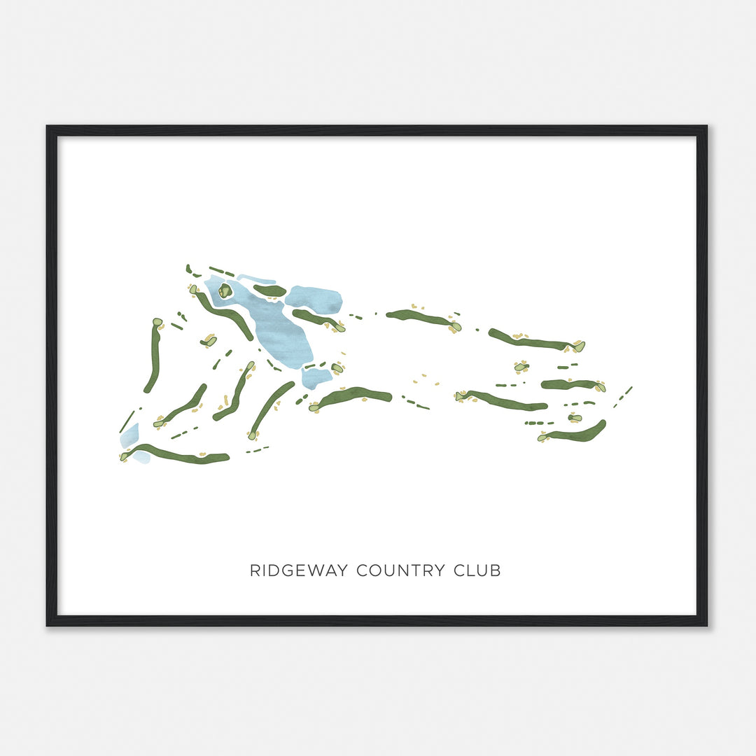 Print of Ridgeway Country Club Modern Map