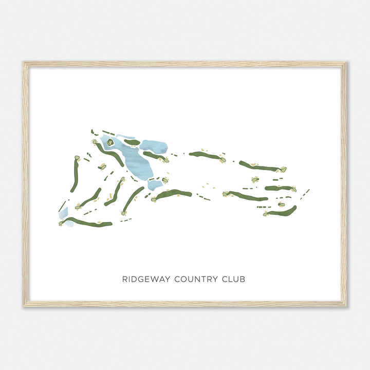Print of Ridgeway Country Club Modern Map