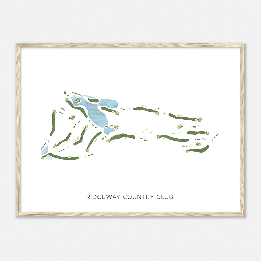 Print of Ridgeway Country Club Modern Map