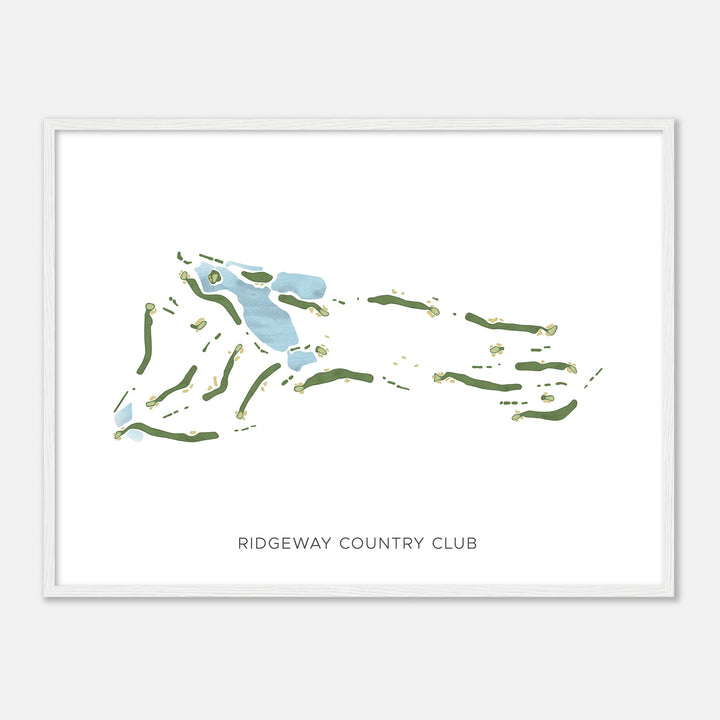 Print of Ridgeway Country Club Modern Map
