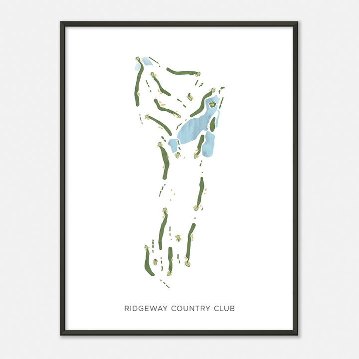Print of Ridgeway Country Club Modern Map