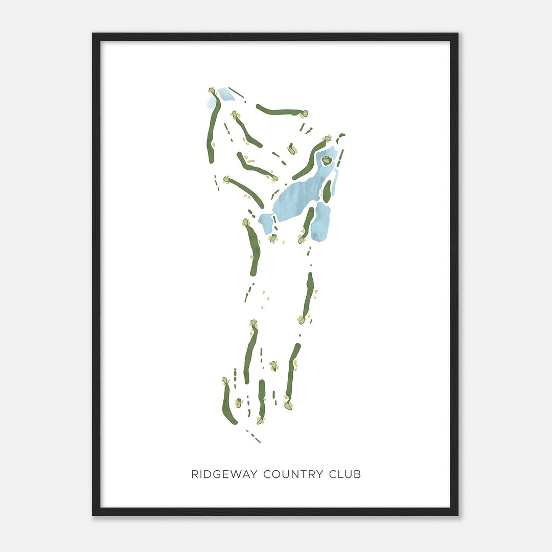 Print of Ridgeway Country Club Modern Map
