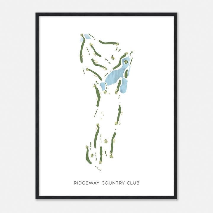 Print of Ridgeway Country Club Modern Map