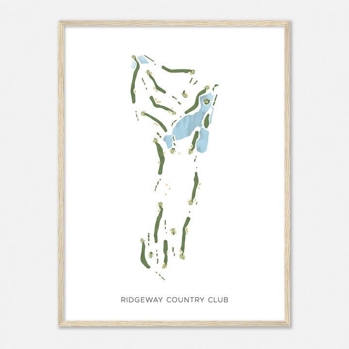 Print of Ridgeway Country Club Modern Map