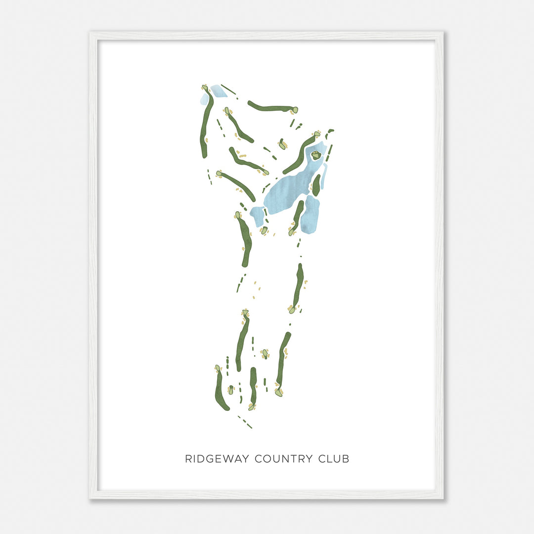 Print of Ridgeway Country Club Modern Map