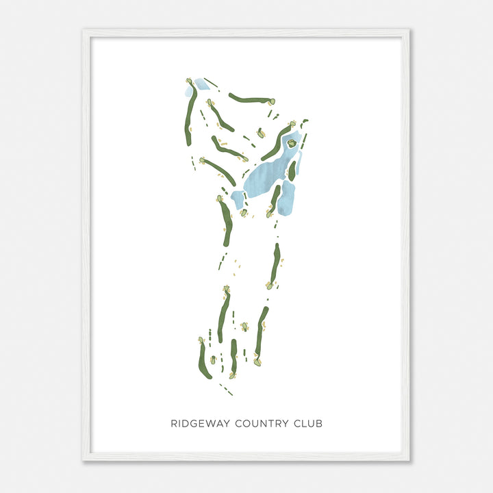 Print of Ridgeway Country Club Modern Map