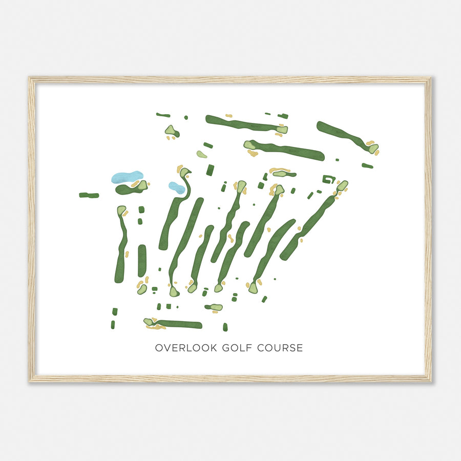 Print of Overlook Golf Course Modern Map