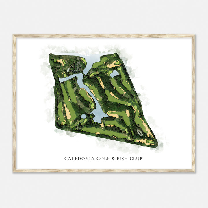 Print of Caledonia Golf & Fish Club Classic Map