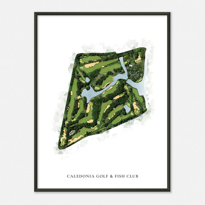 Print of Caledonia Golf & Fish Club Classic Map