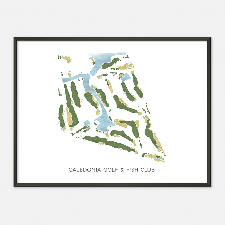 Print of Caledonia Golf & Fish Club Modern Map