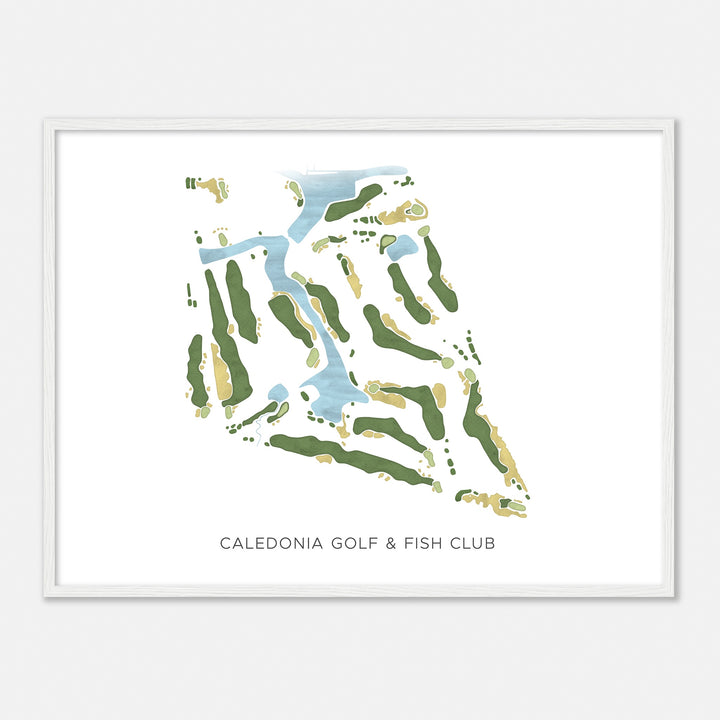 Print of Caledonia Golf & Fish Club Modern Map