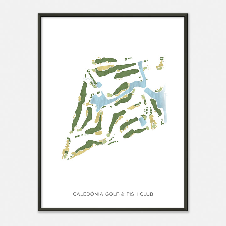 Print of Caledonia Golf & Fish Club Modern Map