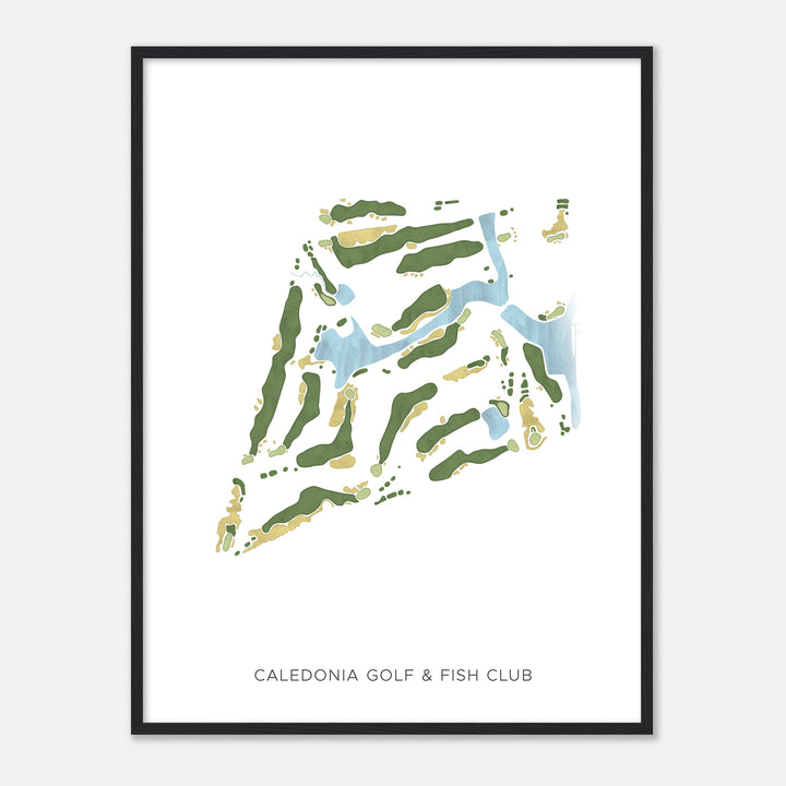 Print of Caledonia Golf & Fish Club Modern Map