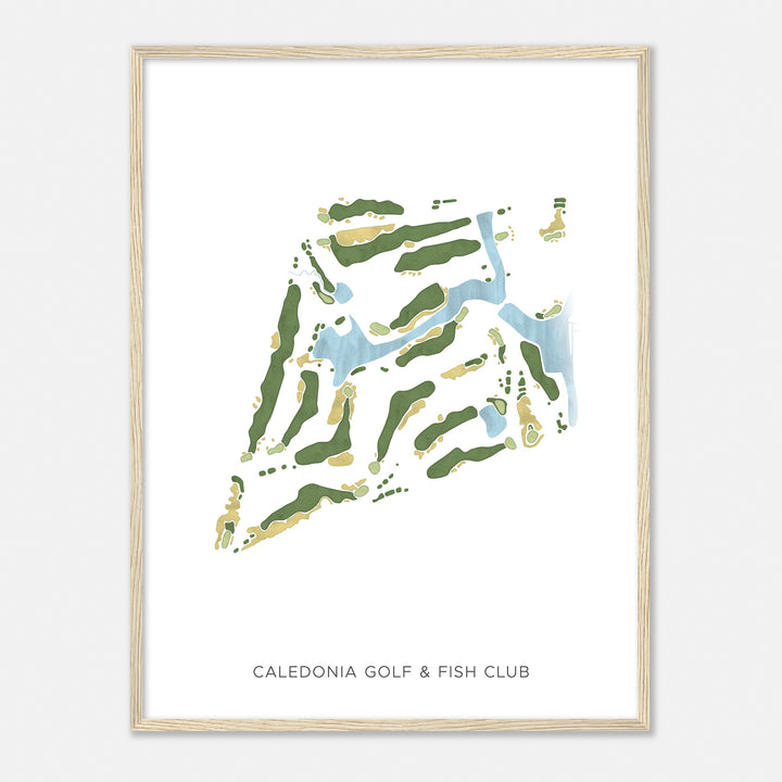 Print of Caledonia Golf & Fish Club Modern Map
