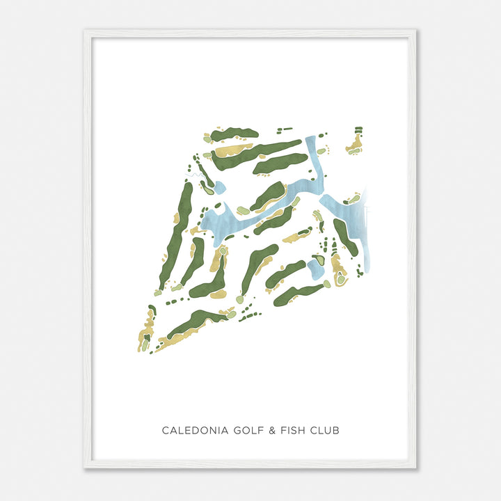 Print of Caledonia Golf & Fish Club Modern Map