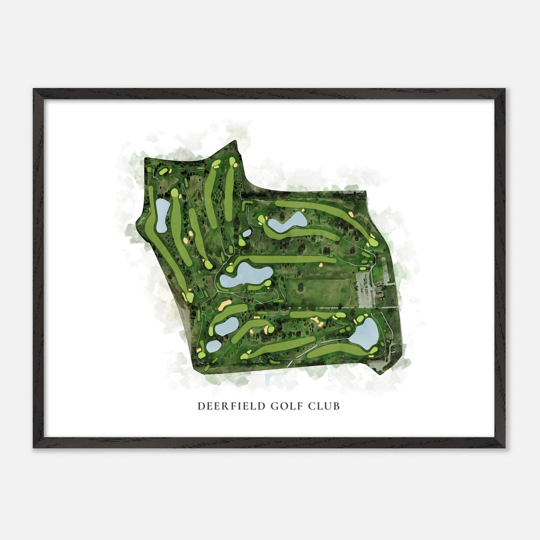 Print of Deerfield Golf Club Classic Map