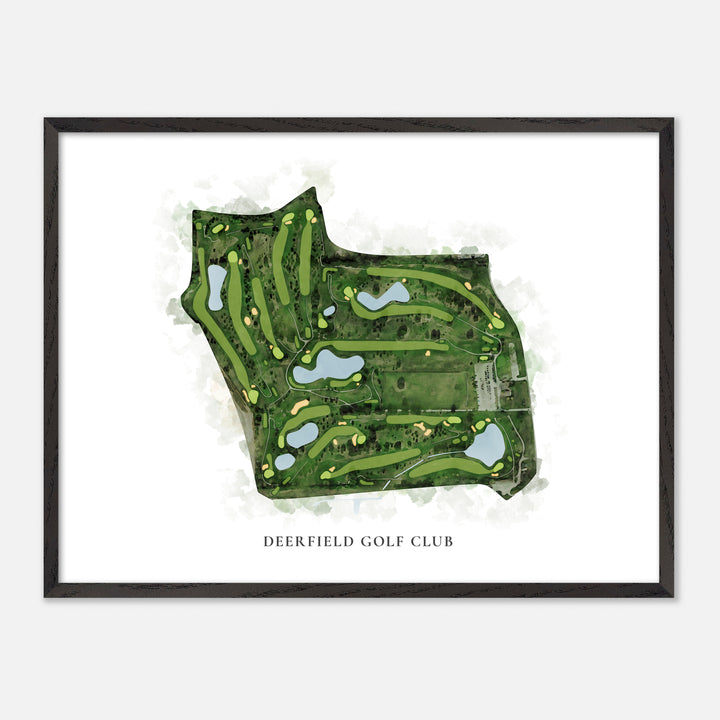 Print of Deerfield Golf Club Classic Map