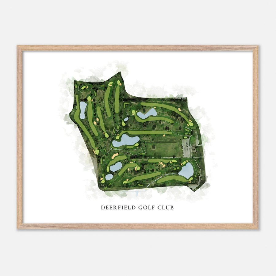 Print of Deerfield Golf Club Classic Map