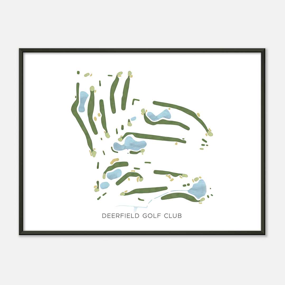 Print of Deerfield Golf Club Modern Map