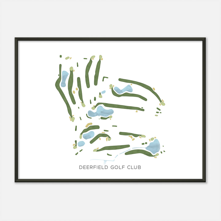 Print of Deerfield Golf Club Modern Map