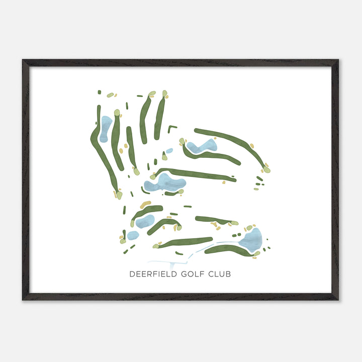 Print of Deerfield Golf Club Modern Map