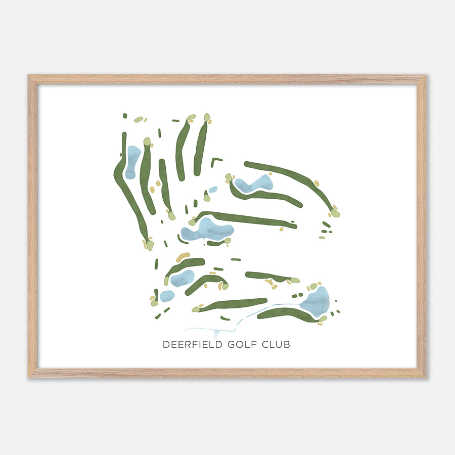Print of Deerfield Golf Club Modern Map