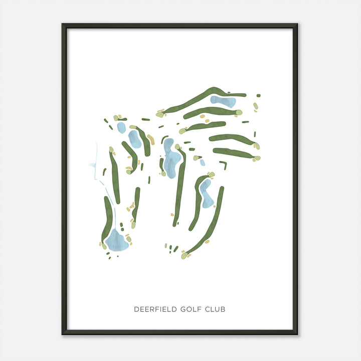 Print of Deerfield Golf Club Modern Map