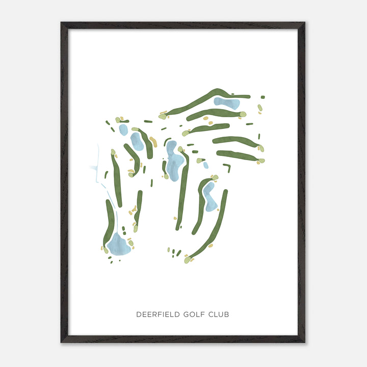 Print of Deerfield Golf Club Modern Map