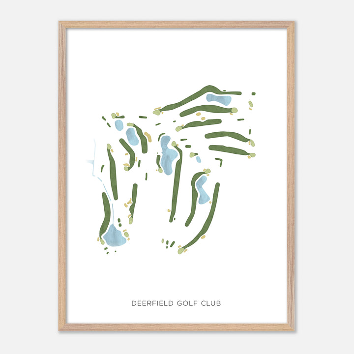 Print of Deerfield Golf Club Modern Map